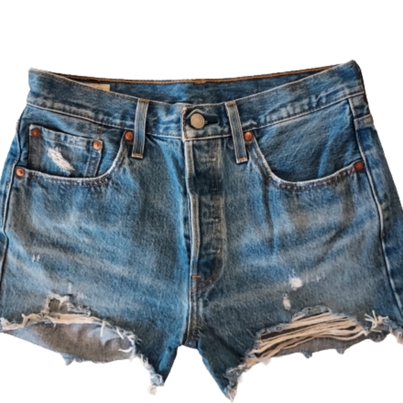 Levi's Pants - Levi's 501 Denim Shorts Size 28 Medium Wash All Cotton Button Fly